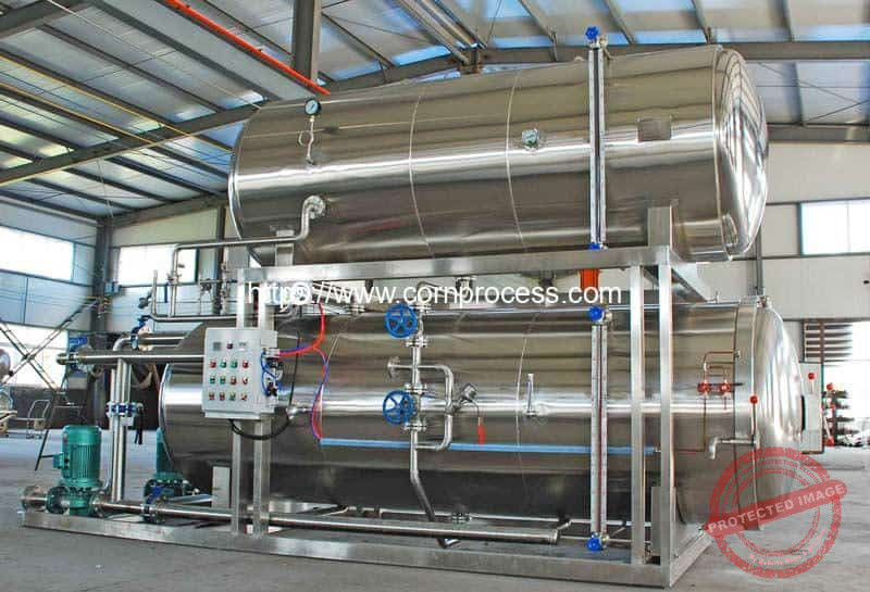 Double-Layer-Water-Spray-Type-Packed-Corn-Kernel-Sterilizer-Retort